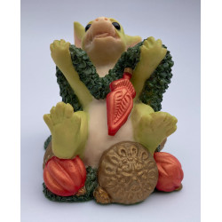Deck The Halls Pocket Dragon- Whimsical World Of Pocket Dragons Hand Made In 1996