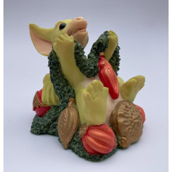 Deck The Halls Pocket Dragon- Whimsical World Of Pocket Dragons Hand Made In 1996