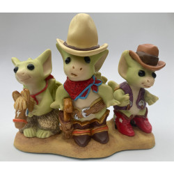 Three Tough Dragons From Texas Pocket Dragon - Boxed - Worldwide Limited Edition of 5000  Whimsical World - Hand Made - 2001