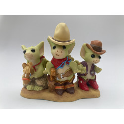 Three Tough Dragons From Texas Pocket Dragon - Boxed - Worldwide Limited Edition of 5000  Whimsical World - Hand Made - 2001