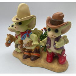 Three Tough Dragons From Texas Pocket Dragon - Boxed - Worldwide Limited Edition of 5000  Whimsical World - Hand Made - 2001