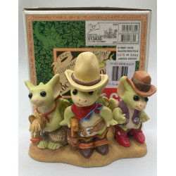 Three Tough Dragons From Texas Pocket Dragon - Boxed - Worldwide Limited Edition of 5000  Whimsical World - Hand Made - 2001