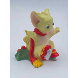 Christmas Skates  Pocket Dragon- Whimsical World Of Pocket Dragons Hand Made- 1995
