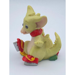Christmas Skates  Pocket Dragon- Whimsical World Of Pocket Dragons Hand Made- 1995