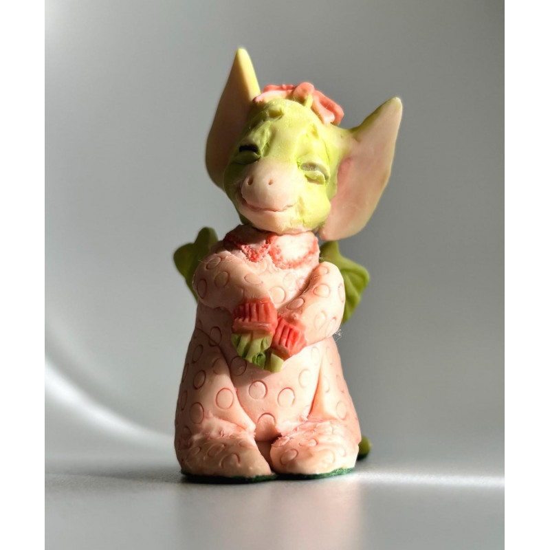 Pink N Pretty - Pocket Dragon - One Of The Original 27 - Hand Made - Whimsical World of Picket Dragons - 1989