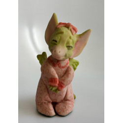 Pink N Pretty - Pocket Dragon - One Of The Original 27 - Hand Made - Whimsical World of Picket Dragons - 1989