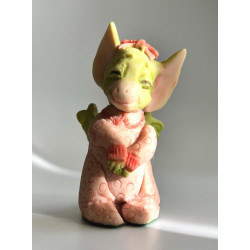 Pink N Pretty - Pocket Dragon - One Of The Original 27 - Hand Made - Whimsical World of Picket Dragons - 1989