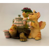 Tea And Gossip Pocket Dragon - Boxed - Collectors Special 2001/2002 - Musgrave Whimsical World Of Pocket Dragons - 2000