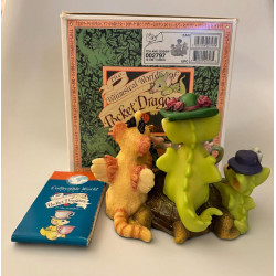 Tea And Gossip Pocket Dragon - Boxed - Collectors Special 2001/2002 - Musgrave Whimsical World Of Pocket Dragons - 2000