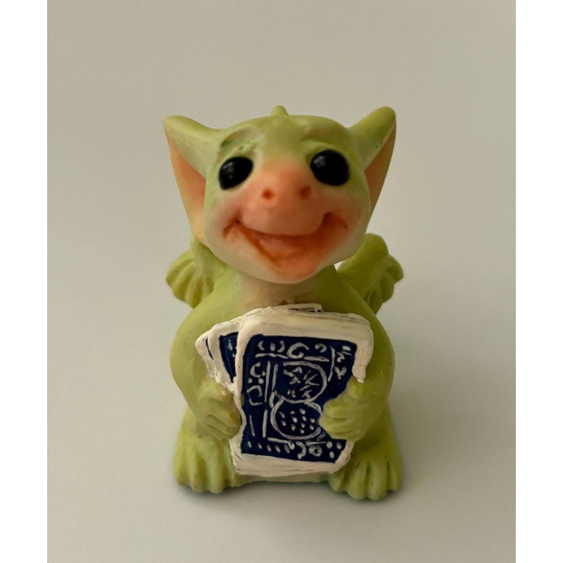 Poker Face Pocket Dragon - Boxed - Hand Made -  Real Musgrave Whimsical World Of Pocket Dragons - 2005