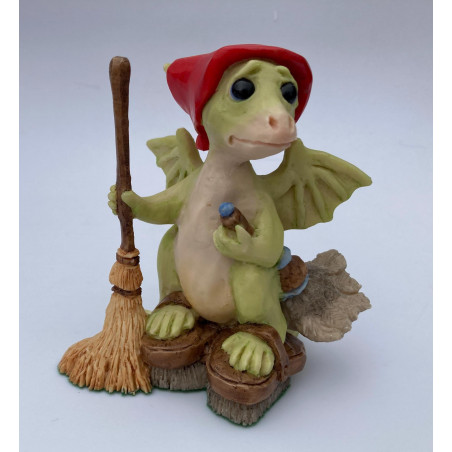 Do I Have To? Pocket Dragon -  One of Original 27 - Whimsical World Of Pocket Dragons by Real Musgrave - Hand Made in 1989