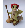 Do I Have To? Pocket Dragon -  One of Original 27 - Whimsical World Of Pocket Dragons by Real Musgrave - Hand Made in 1989