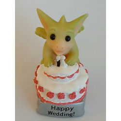 Happy Wedding Messages Pocket Dragon - Boxed - Hand Made -  Real Musgrave Whimsical World Of Pocket Dragons - 2000