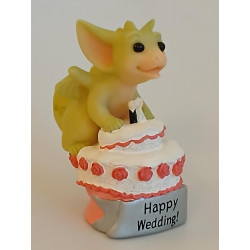 Happy Wedding Messages Pocket Dragon - Boxed - Hand Made -  Real Musgrave Whimsical World Of Pocket Dragons - 2000