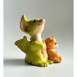 We're Very Brave Pocket Dragon - Whimsical World Of Pocket Dragons by Real Musgrave Hand Made - 1992