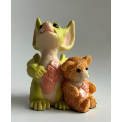 We're Very Brave Pocket Dragon - Whimsical World Of Pocket Dragons by Real Musgrave Hand Made - 1992