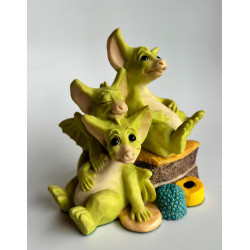 Treasure Pocket Dragon - Boxed -  Hand Made 1993 - Real Musgrave - Whimsical World Of Pocket Dragons