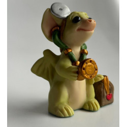 Dr Dragon Pocket Dragon - Boxed - Hand SIGNED By REAL MUSGRAVE 6/04 - 1999 - Whimsical World of Packet Dragons