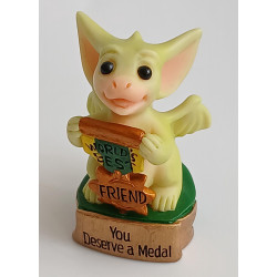 Worlds Best Friend Messages Pocket Dragon - Boxed with leaflet & Gift Tag - Hand Made 2000