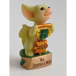 Worlds Best Friend Messages Pocket Dragon - Boxed with leaflet & Gift Tag - Hand Made 2000