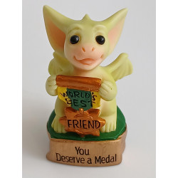 Worlds Best Friend Messages Pocket Dragon - Boxed with leaflet & Gift Tag - Hand Made 2000