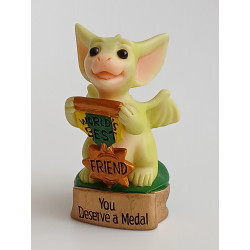 Worlds Best Friend Messages Pocket Dragon - Boxed with leaflet & Gift Tag - Hand Made 2000
