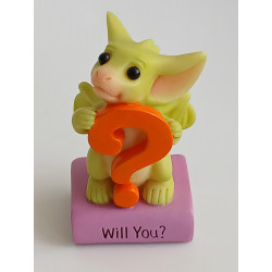 Will You? Messages Pocket Dragon - Hand Made - Real Musgrave Whimsical World Of Pocket Dragons - 2000