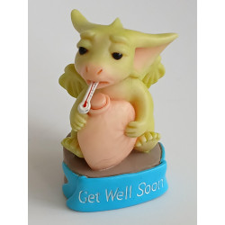 Get Well Soon Messages Pocket Dragon - Boxed - Hand Made -  Real Musgrave Whimsical World Of Pocket Dragons - 2000