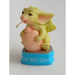 Get Well Soon Messages Pocket Dragon - Boxed - Hand Made -  Real Musgrave Whimsical World Of Pocket Dragons - 2000