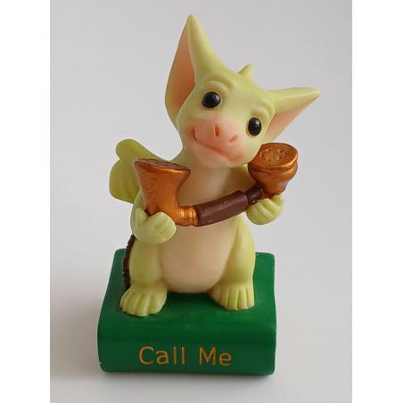 Call Me Messages Pocket Dragon - Boxed with Leaflet & Gift Tag - Hand Made in 2000 - Real Musgrave Whimsical World Of Pocket Dragons