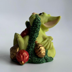 Deck The Halls Pocket Dragon - Boxed with Limited Edition Ornament - Whimsical World Of Pocket Dragons Hand Made In 1996