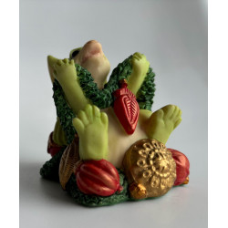 Deck The Halls Pocket Dragon - Boxed with Limited Edition Ornament - Whimsical World Of Pocket Dragons Hand Made In 1996