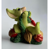 Deck The Halls Pocket Dragon - Boxed with Limited Edition Ornament - Whimsical World Of Pocket Dragons Hand Made In 1996
