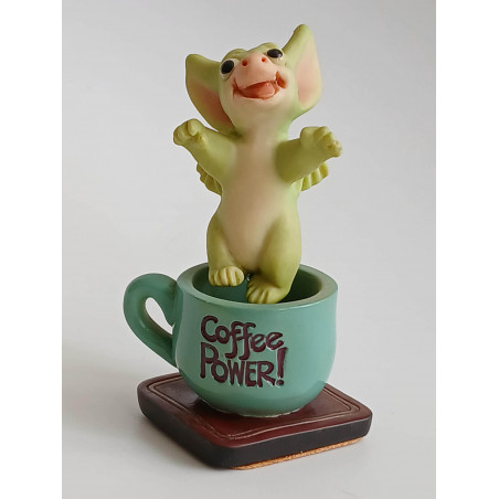 Coffee Power - Pocket Dragon - Boxed -  Whimsical World Of Pocket Dragons by Real Musgrave Hand Made in 2003