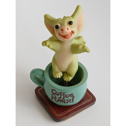 Coffee Power - Pocket Dragon - Boxed -  Whimsical World Of Pocket Dragons by Real Musgrave Hand Made in 2003