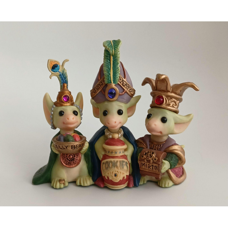 Wee Three Kings Limited Edition Pocket Dragon Whimsical World Of Pocket Dragons by Real Musgrave Hand Made in 2000