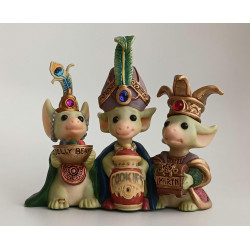 Wee Three Kings Limited Edition Pocket Dragon Whimsical World Of Pocket Dragons by Real Musgrave Hand Made in 2000