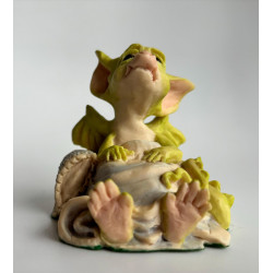 Sleepy Head Pocket Dragon - Boxed - Hand Made - Real Musgrave Whimsical World Of Pocket Dragons - 1990 - One of Original 27