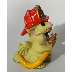 Fire Brigade Pocket Dragon - Whimsical World Of Pocket Dragons by Real Musgrave - Hand Made - 1998
