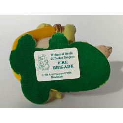 Fire Brigade Pocket Dragon - Whimsical World Of Pocket Dragons by Real Musgrave - Hand Made - 1998
