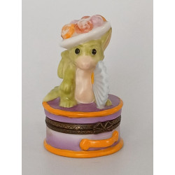 Ladies Hat Box Pocket Dragon China Trinket Box - Real Musgrave Whimsical World Of Pocket Dragons