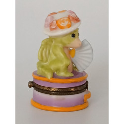Ladies Hat Box Pocket Dragon China Trinket Box - Real Musgrave Whimsical World Of Pocket Dragons