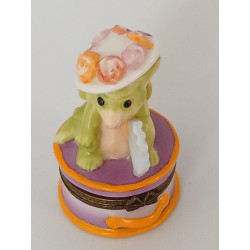 Ladies Hat Box Pocket Dragon China Trinket Box - Real Musgrave Whimsical World Of Pocket Dragons