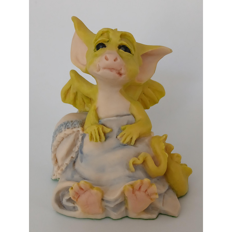 Sleepy Head Pocket Dragon -  Hand Made - Real Musgrave Whimsical World Of Pocket Dragons - 1990 - One of Original 27