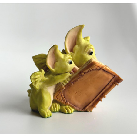Reading The Good Parts Pocket Dragon - Boxed - Hand Made by Real Musgrave in 1992 - Whimsical World Of Pocket Dragons