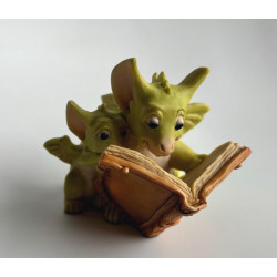 Reading The Good Parts Pocket Dragon - Boxed - Hand Made by Real Musgrave in 1992 - Whimsical World Of Pocket Dragons