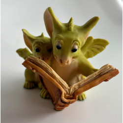 Reading The Good Parts Pocket Dragon - Boxed - Hand Made by Real Musgrave in 1992 - Whimsical World Of Pocket Dragons
