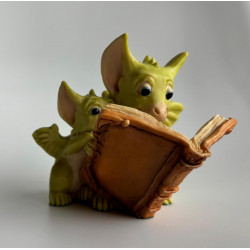 Reading The Good Parts Pocket Dragon - Boxed - Hand Made by Real Musgrave in 1992 - Whimsical World Of Pocket Dragons