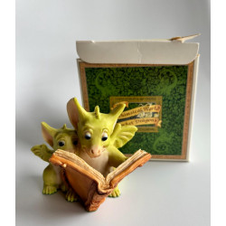 Reading The Good Parts Pocket Dragon - Boxed - Hand Made by Real Musgrave in 1992 - Whimsical World Of Pocket Dragons