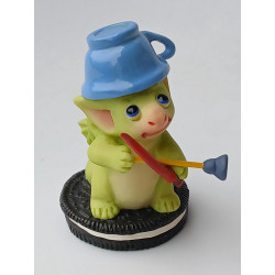 Little Bow Pocket Dragon- Whimsical World Of Pocket Dragons Hand Made in 2004